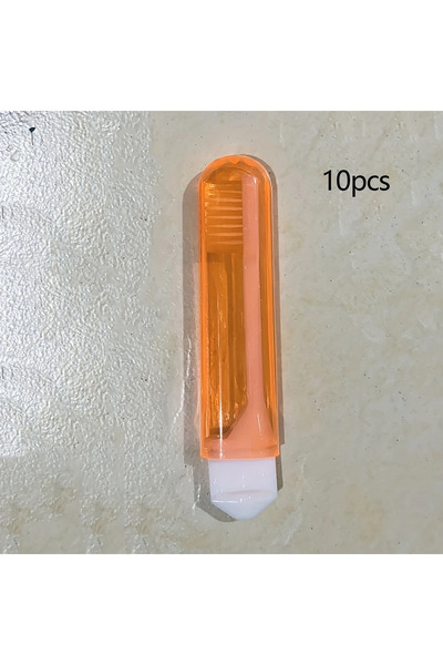Choice1 Orange 10pcs Travel Portable Folding Toothbrush Super Soft Bristle Toothbrush Fold Camping Hiking Ou