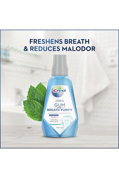 CREST Mouthwash, Crest, Pro-Health, Gum & Breath Purify, Gingival Disorders and Smelly Breath, 1000ml