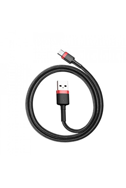 Baseus USB Type-C Data Cable, 3A, 0.5m - (CATKLF-A91) - Black / Red