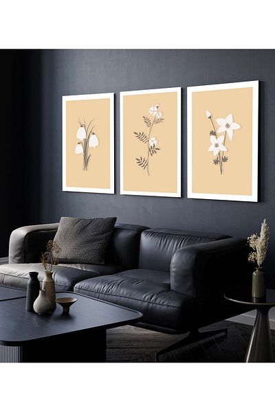 Hagen Pictură de perete Pictură de bucătărie Pictură din 3 piese cu aspect de cadru Pictură modernă Pictură boemă Calitate premium