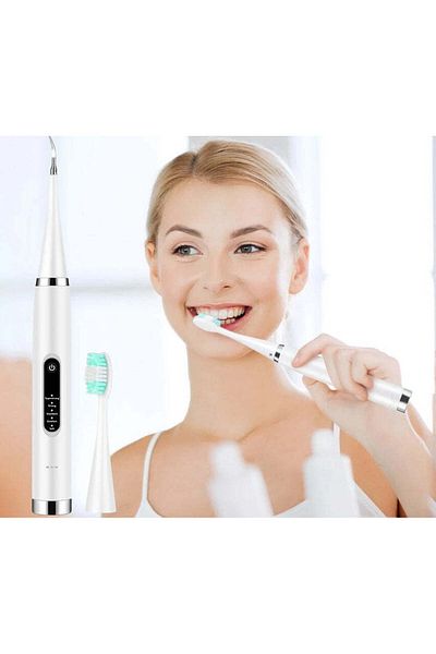 divendi-ro 2 in 1 electric toothbrush with tartar removal head, multiple cleaning modes - Turquoise