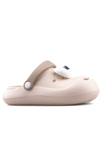 İncim Ecru Emoji Daily Garden Seaside Beach Nursery Unisex Children's Slippers & Sandals