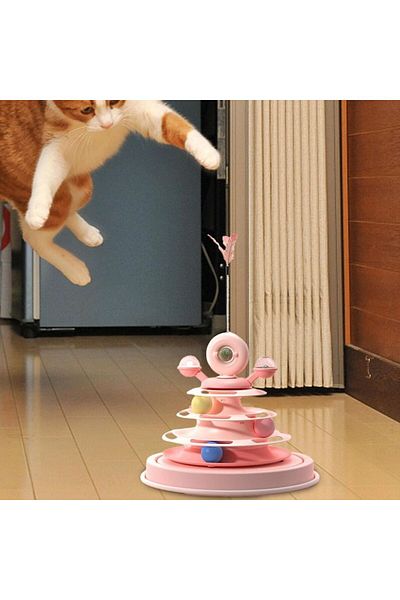 Manolex Interactive Toy Manolex® for Cats - Tower with Colorful Balls