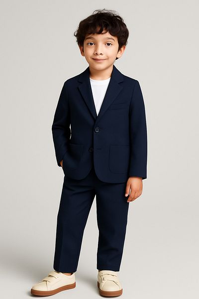 Mai Perla Boy's Suit Linen Fabric Set of 3 Sports Stylish - Special Occasion Suit 2-6 Years
