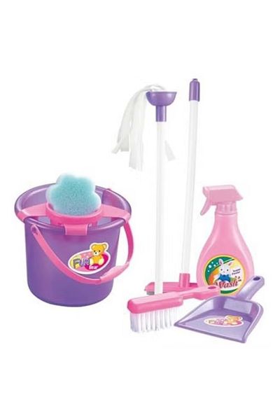 rexa Deluxe Cleaner Trolley Playset Includes Mop, Bucket, Dustpan | Exciting Pretend Play Toys for Girls