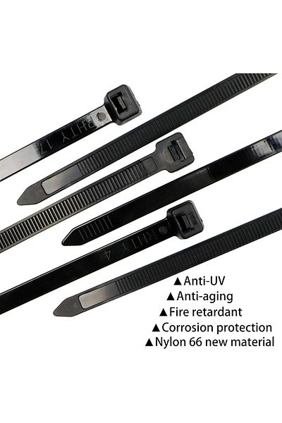 Yuwell YU WELL ECRAB Cable Zip Ties Heavy Duty 12 Inch 100 Pack, ECRAB UV Resistant 120 Pounds Strong Nylon