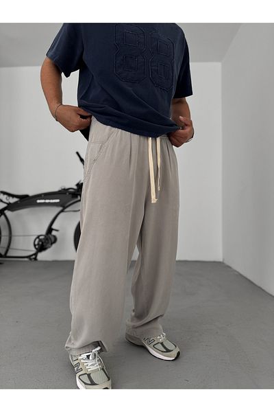 BYBASICMAN Gray Comfortable Fit Pocket Detailed Trousers C-6517