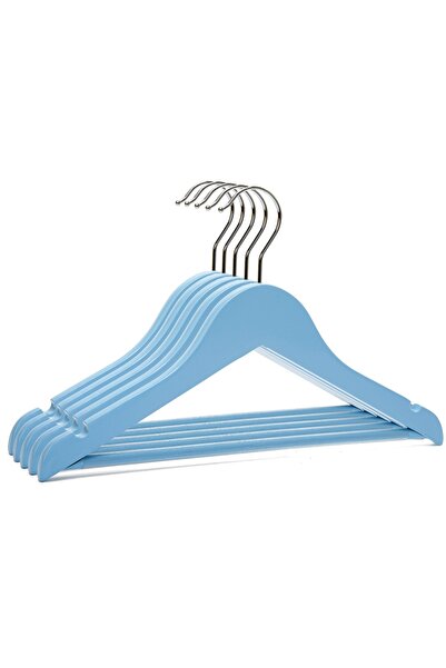 UnicUtil Set 20 Umerase Copii din Lemn de Artar, Unic Hangers, Albastru