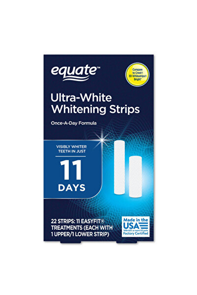 equate Box 11x Teeth Whitening Strips, Equate, Ultra White, 11 days treatment