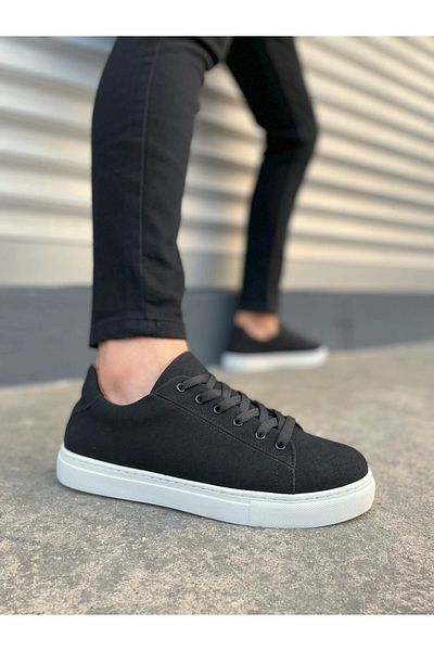 Joy Ayakkabı Jy122 Fashion Lace-Up Suede Men's Casual Sneaker Shoes Sbt - Black