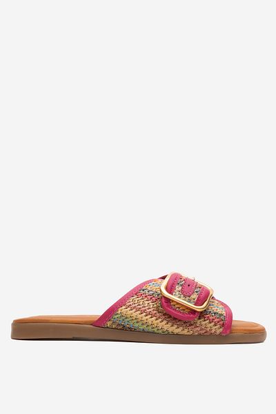 Dericlub Dericlub Women's Single Belt Strap Slippers Real Leather Zy 8141 Multi