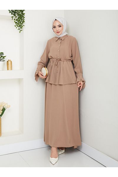 EFSUN MODA Skirted Patterned Detailled Tesstur Set