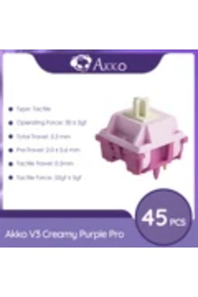 Choice V3 Creamy Purple Pro Akko V3 Pro Switches Tactile / Linear Switch for Mechanical Keyboard 45Pcs Pack