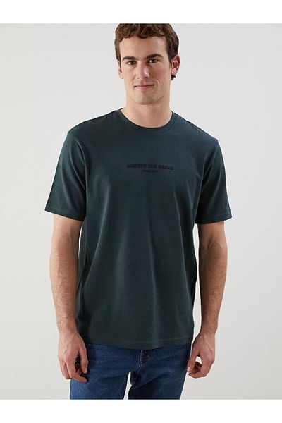 LC Waikiki White Crew Neck Printed Men's T-Shirt