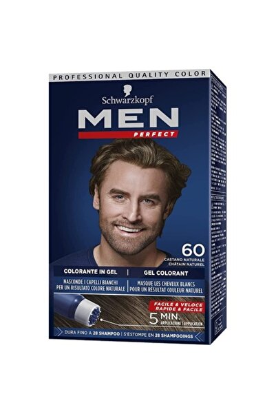 Castaner Βαφή μαλλιών σε μορφή τζελ χωρίς αμμωνία, Schwarzkopf Men Perfect, N...
