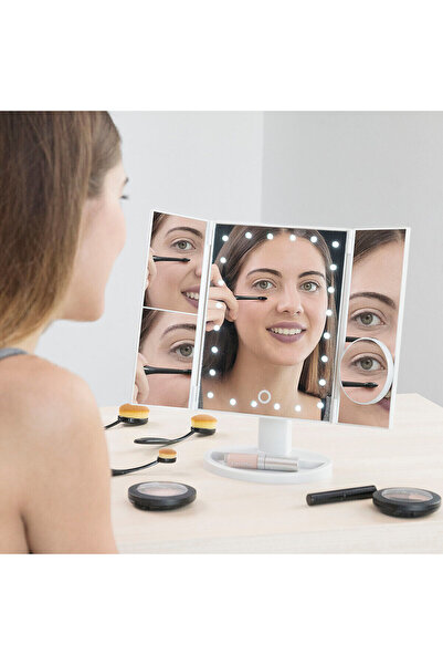 InnovaGoods Oglindă de mărire cu LED 4-în-1 Ledflect InnovaGoods, alb