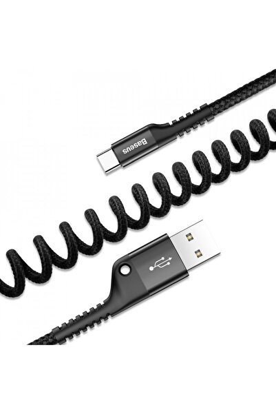 Baseus Retractable USB to Type-C data cable, 2A, 1m, Baseus Fish Eye (CATSR-01) - Black