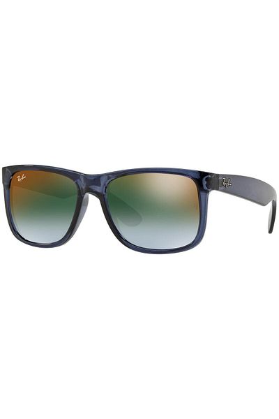 Ray-Ban Ray‑Ban Justin RB4165 6341T0 – Unisex, Transparent Blue, Blue Gradient Green Mirror Red, Mărime 55