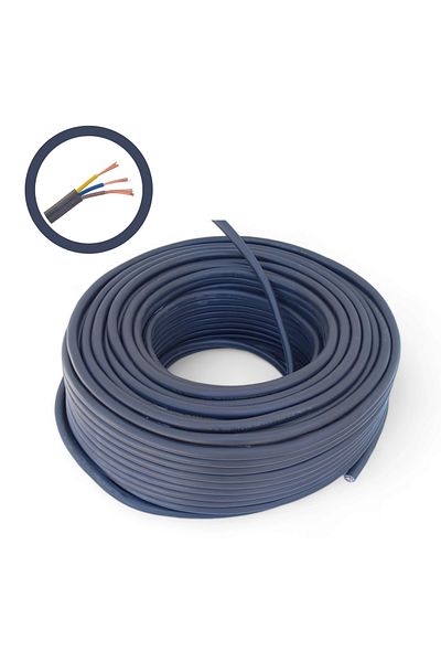 COBI SMART® Premium electrical cable 3x1.5 mm², 100 m, black, MYYM - CCA / H05VV-F, voltage 300/500V