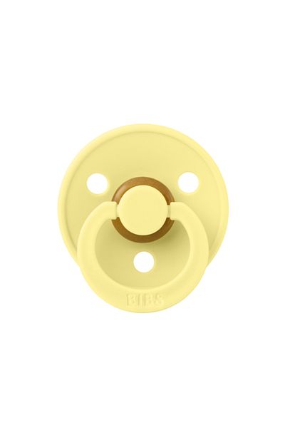 Bibs BIBS Colour Latex Pacifier, Round Teat, 6 months+, Sunshine