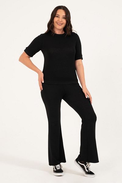 MYLİNE Short Sleeve Knitwear Top