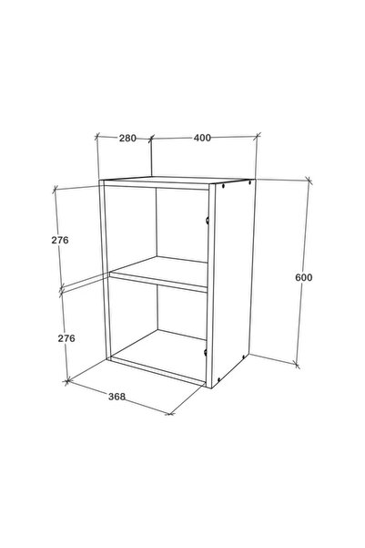 haaus.ro Upper cabinet haaus Karo, One Door, with glass, Glossy Grey/White, MDF, 40 x 30 x 60 cm