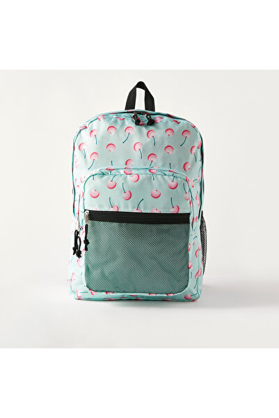 Lifestyle Cherry Print Backpack with Adjustable Shoulder Straps - 1-Year Warr...