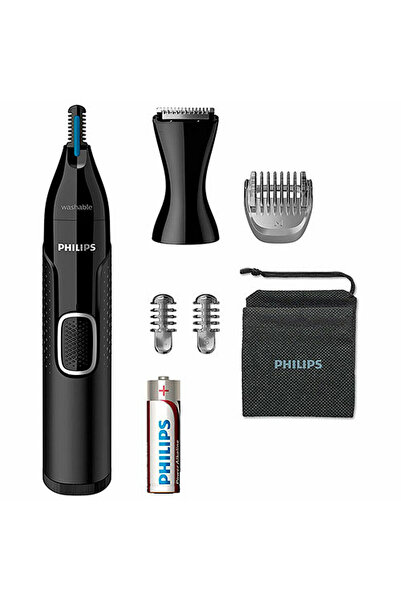 Philips Trimmer păr nas și urechi, Philips Series 5000, negru