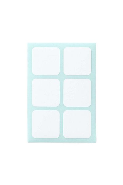 Muji No-Iron Sticker Label , Each Piece W 3 x L 3 cm , 6 x 2 Sheets