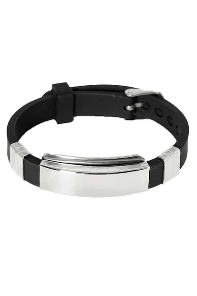 dalimag Adjustable Bracelet, Strap Fastening System, Silicone, Black, Dalimag, 22 cm