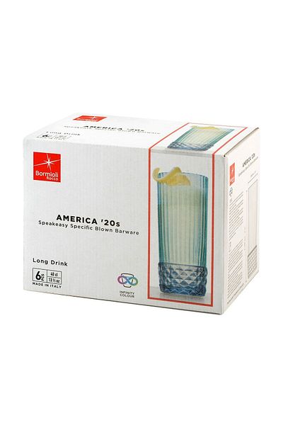 Bormioli Rocco Bormioli Rocco America'20s glass set, blue, 400 ml