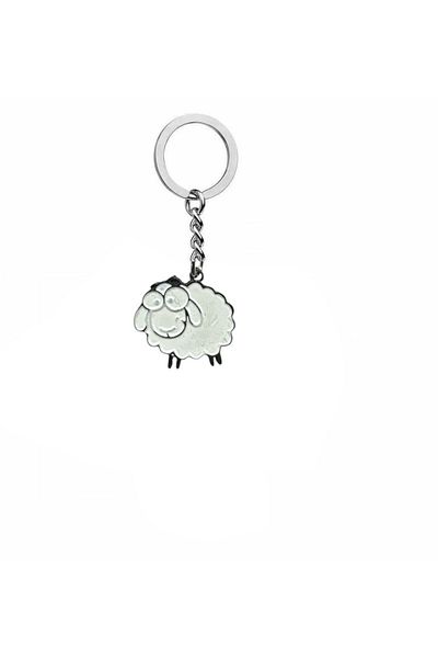 Herşey Nota White Lamb - Sheep Unisex Keychain – Innocence and Warmth with You