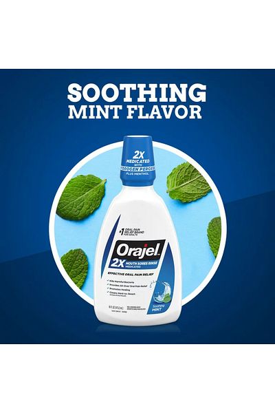 Orajel Apă de gură, Orajel, și efect împotriva iritațiilor bucale, 473,2 ml