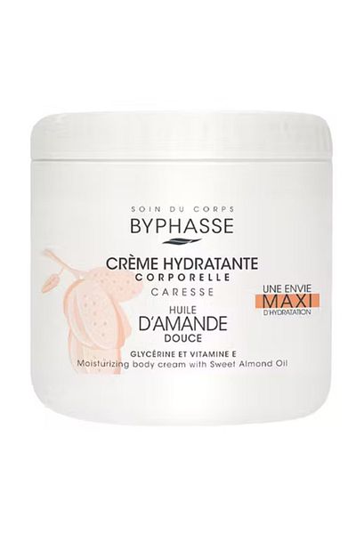 BYPHASSE Cremă hidratantă de corp, Byphasse, cu ulei de migdale dulci, glicerină și vitamina E, 500 ml