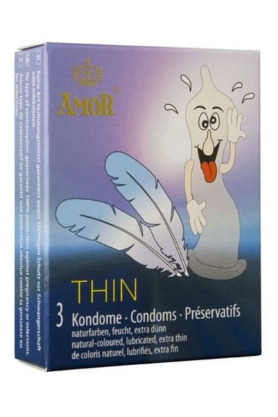 AMOR Thin condoms, Amor, 3 pieces