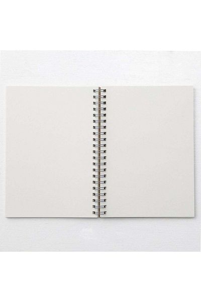 Muji Paper Plain Wirebound Notebook, 80 Sheets, B6, Beige