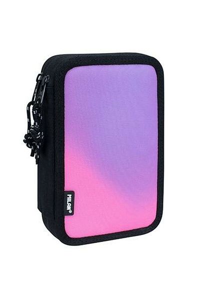 Milan Double pencil case, Milan, Sunset Black Pink, 34 pieces