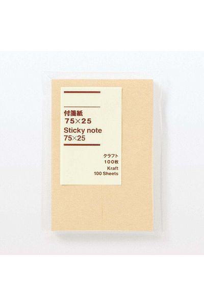 Muji Sticky Note W 25 x L 75 cm , 100 Sheets , Natural