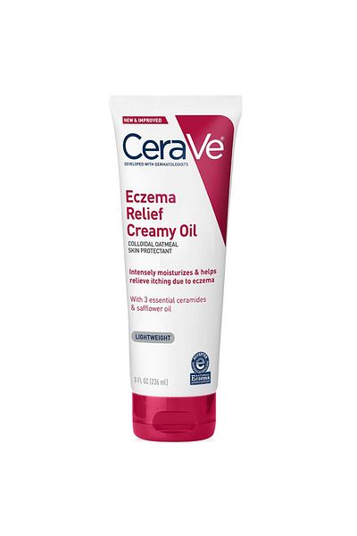 CeraVe Cremă de corp cu ulei CeraVe Relief pentru calmare și hidratare intensă a pielii, 236 ml