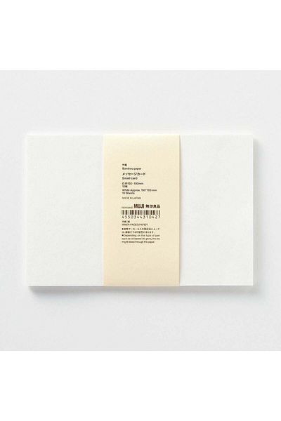 Muji Bamboo Paper Message Card 10 sheets