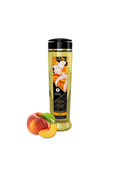 Shunga Ulei de masaj erotic, 240 ml, aromă de piersică