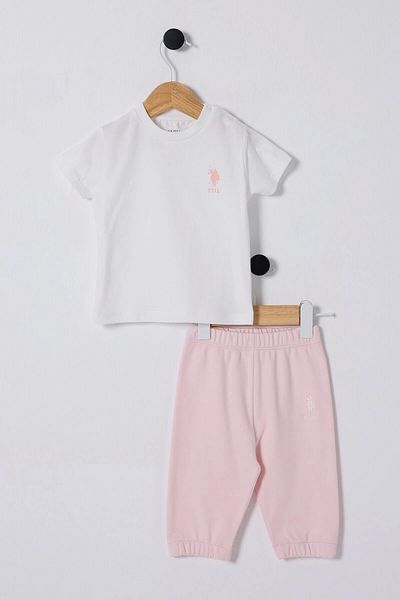 U.S. Polo Assn. U.S. Polo Assn. Baby Girl 3-Piece Set - White