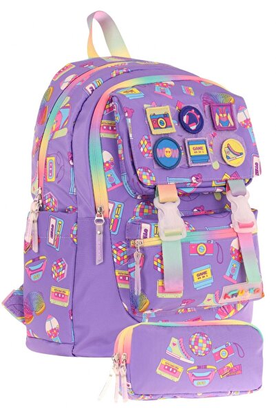 KAUKKO Set ghiozdan cu model Hobby cu arme + suport stilou (L5238+L8238) Fată...