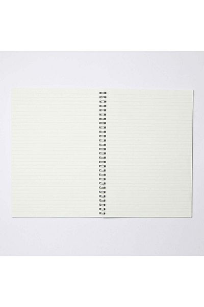 Muji Planting Tree Paper Double Ring Notebook , Grey , B5 , 48 Sheets