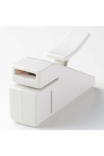 Muji Staple Free Stapler, W 2.6 x H 4.9 x D 9.2 cm, White
