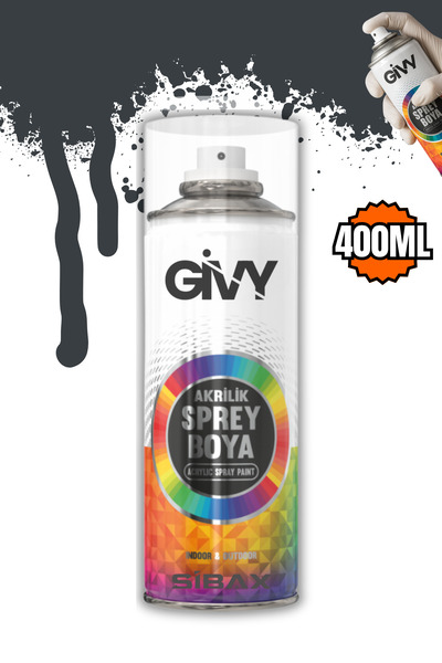GİVY Akrilik Sprey Boya Antrasit Gri RAL 7016 400 ml