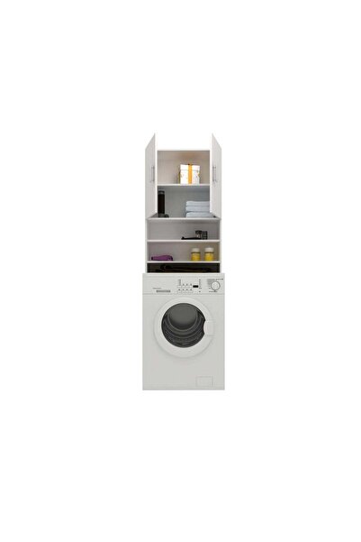 haaus.ro Dulap Masina de Spalat Fyn, Alb, 65 x 27 x 190 cm
