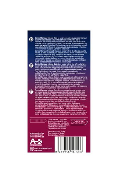 Roccobarocco Control Spike Condoms, 12 pieces, tapered points