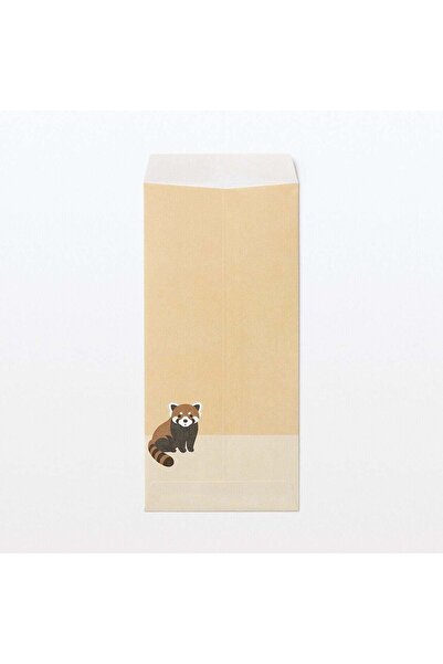 Muji Bamboo Paper Petit Envelope Red Panda