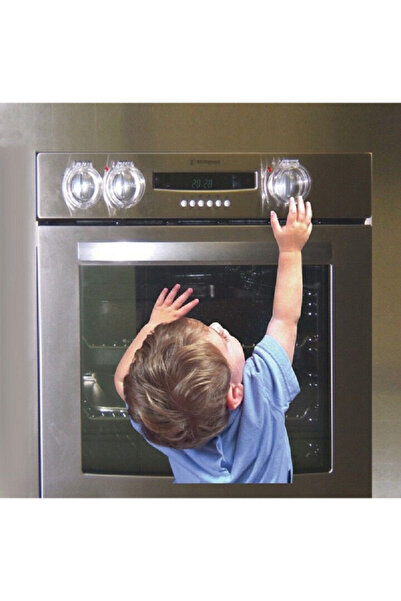 Dreambaby 4-Piece Heatproof Child Safety Plastic Stove and Oven Knob Cover Set Clear